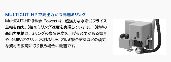 MULTICUT-HP で高出力かつ高速ミリング